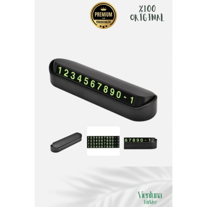 Özel Üretim Araç İçi Torpido Üstü Cam Kartı Telefon Numarası Lüks Fosforlu Neon Aç-Kapa Numaratör