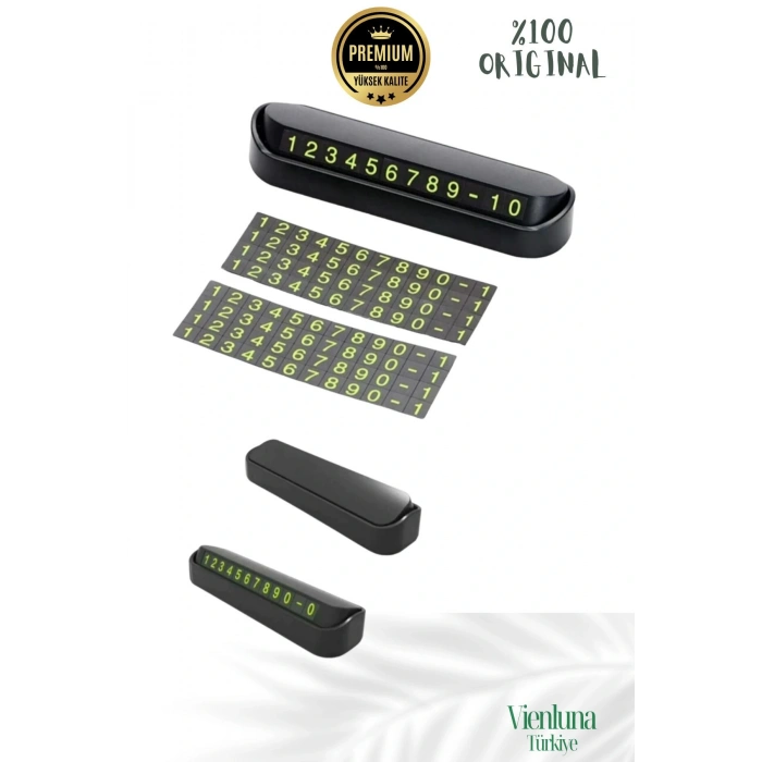 Özel Üretim Araç İçi Torpido Üstü Cam Kartı Telefon Numarası Lüks Fosforlu Neon Aç-Kapa Numaratör