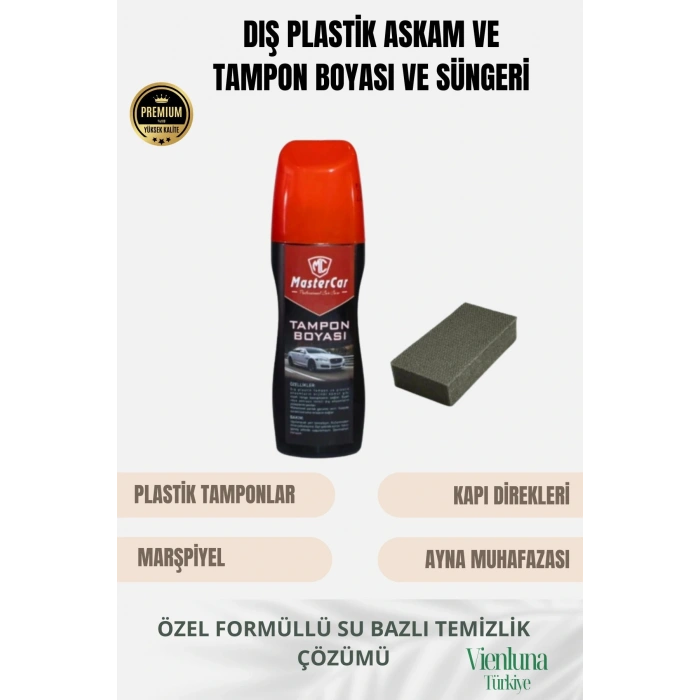 Premium Kalite Uzun Ömürlü Suya Dayanıklı Kauçuk ve Plastik Dış Aksam Siyah Tampon Parlatıcı Boya