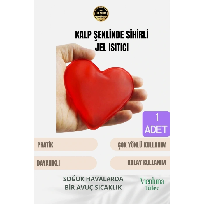 Çok Amaçlı Soğuk Havalarda Kalp Şeklinde Sihirli Jel El Sıcak Tutan Isıtıcı Torba Cep Sobası 1 Adet