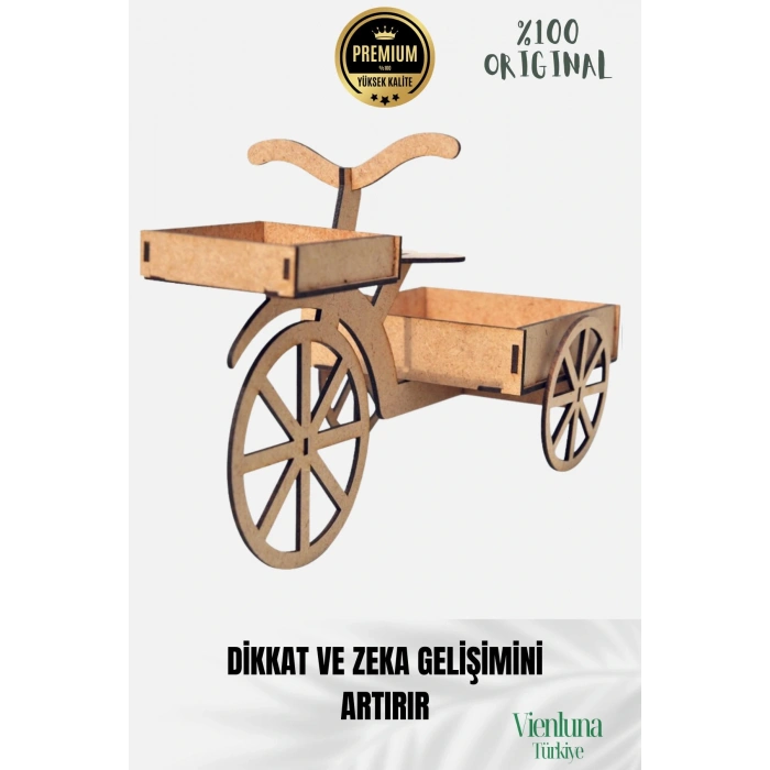 Yeni Sezon Eğitici Öğretici 3 Boyut Ahşap Puzzle Zeka Geliştirici Boyanabilir Oyun Maket Bisiklet