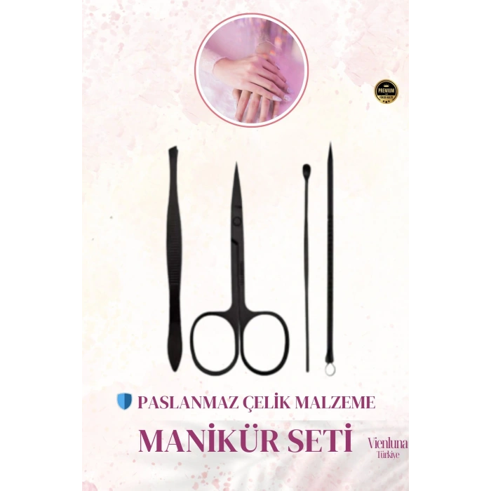 Premium Kalite Dayanıklı Profesyonel Manikür Seti Paslanmaz Çelik El Yüz Ayak Nail Bakım 15 Parça