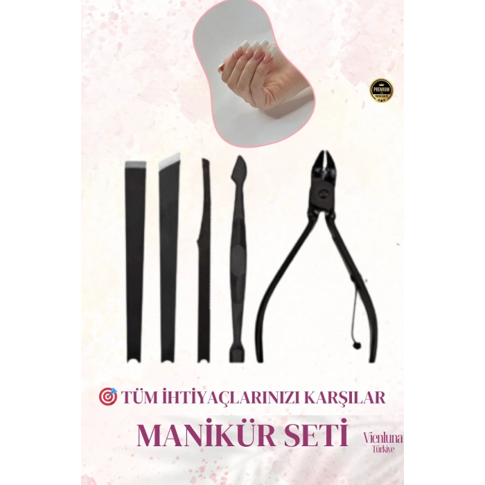 Premium Kalite Dayanıklı Profesyonel Manikür Seti Paslanmaz Çelik El Yüz Ayak Nail Bakım 15 Parça