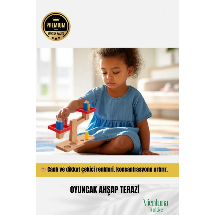 Algı Arttırıcı Kavrama Zeka Organizasyon Yeteneği Geliştirici Eğitici Ahşap Terazi Oyuncak