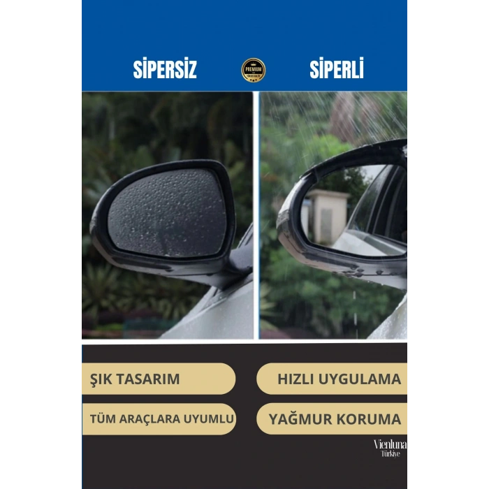Premium Kalite Universal Uyumlu Kolay Montaj Karbon Desenli Su Yağmur Koruyucu Ayna Siperliği