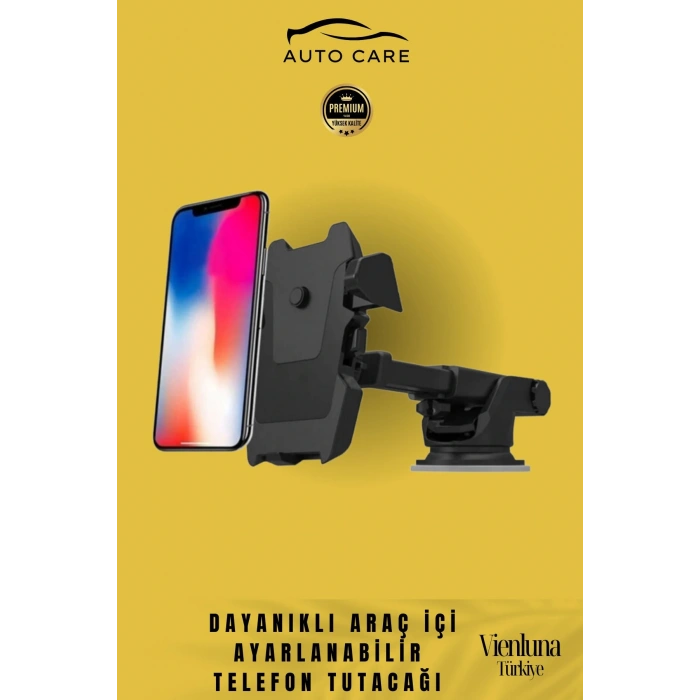 Deluxe Üretim Uzayan Ayarlanan Vantuzlu Cep Telefon Tutucu Otomobil Araç Araba İçi Telefon Tutacağı