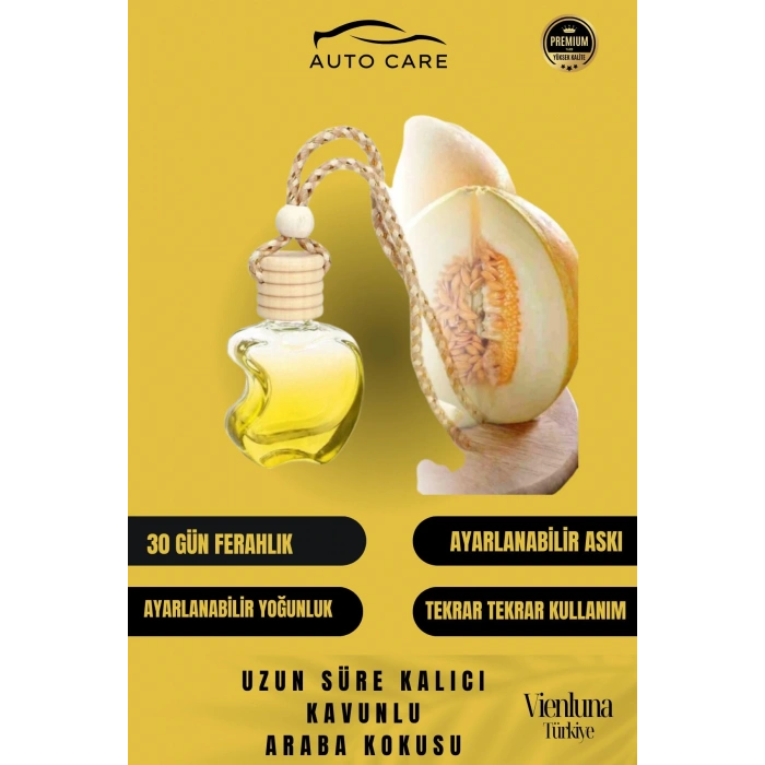 Özel Üretim Uzun Süreli Kalıcı Hava Ferahlatıcı Dikiz Aynası Askılı 8ml Araç Içi Kavun Oto Kokusu