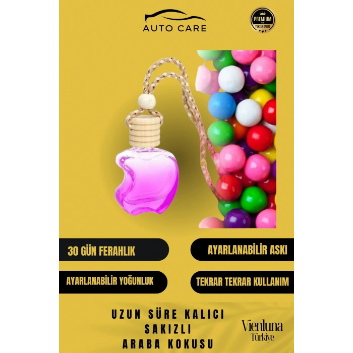 Özel Üretim Uzun Süreli Kalıcı Hava Ferahlatıcı Dikiz Aynası Askılı 8ml Araç Içi Sakızlı Oto Kokusu