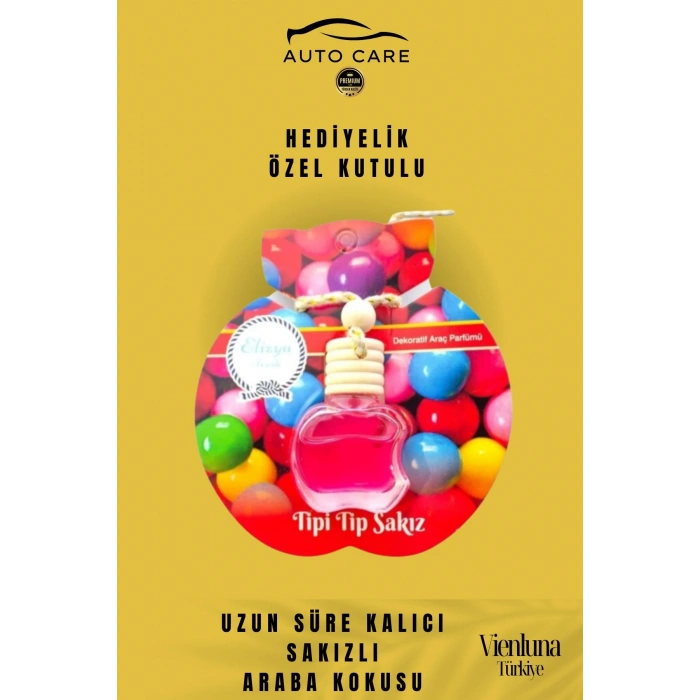 Özel Üretim Uzun Süreli Kalıcı Hava Ferahlatıcı Dikiz Aynası Askılı 8ml Araç Içi Sakızlı Oto Kokusu