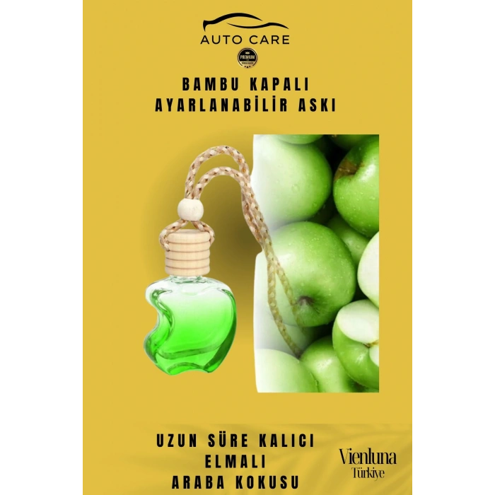 Özel Üretim Uzun Süreli Kalıcı Hava Ferahlatıcı Dikiz Aynası Askılı 8ml Araç Içi Elmalı Oto Kokusu