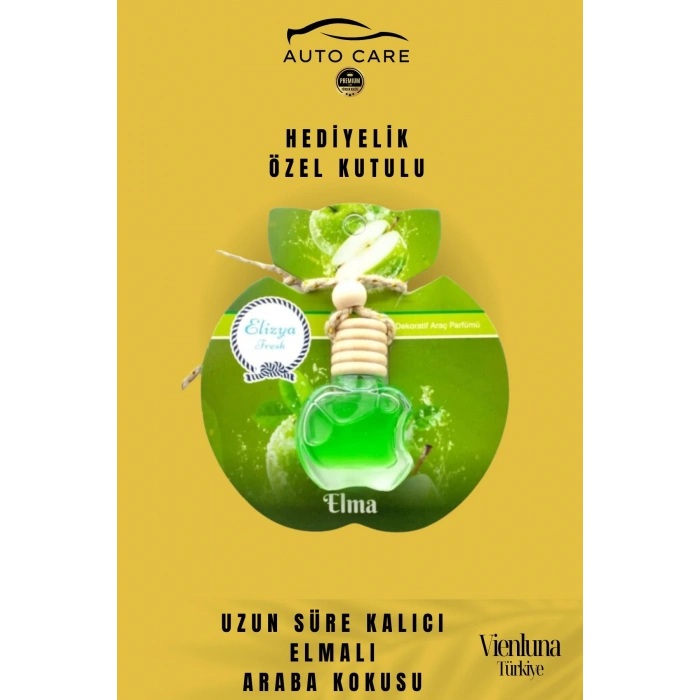 Özel Üretim Uzun Süreli Kalıcı Hava Ferahlatıcı Dikiz Aynası Askılı 8ml Araç Içi Elmalı Oto Kokusu