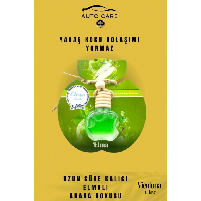Özel Üretim Uzun Süreli Kalıcı Hava Ferahlatıcı Dikiz Aynası Askılı 8ml Araç Içi Elmalı Oto Kokusu