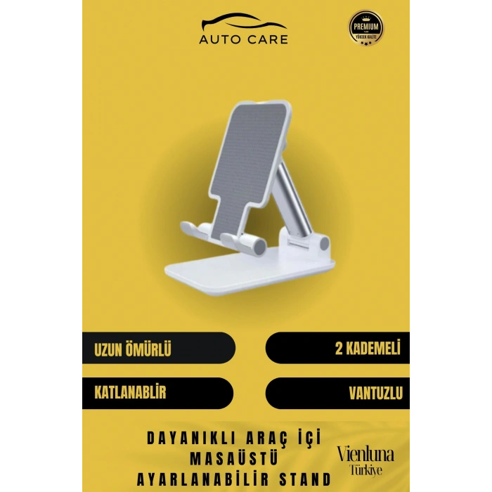 Premium Profesyonel Dayanıklı 2 Kademe Ayarlanabilir Kaymaz Tablet Telefon Tutucu Stand
