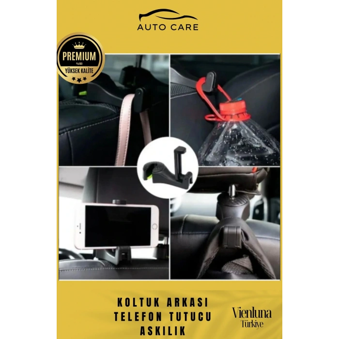 Premium Kalite Tüm Araçlarla Uyumlu Dayanıklı Araba Oto Koltuk Arkası Telefon Tutucu Askılık