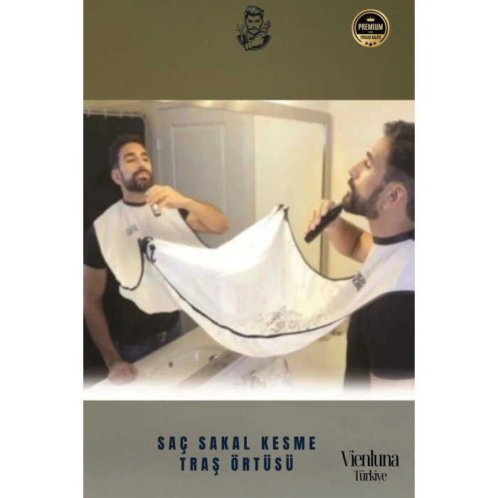 Özel Üretim Kolay Kullanım Aynaya Yapıştırma Aparatlı Vakumlu Evde Saç Sakal Kesme Tıraş Örtüsü