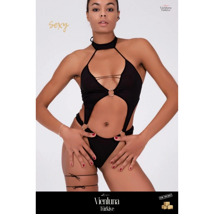 Premium Seri Kadın Şık Seksi Erotik Fantezi Çekici Lüks Modern Zarif Cesur Fantezi Babydoll Body