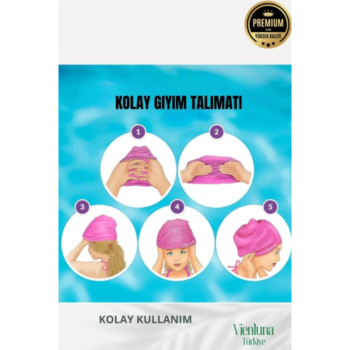 Özel Tasarım Suya Dayanıklı Silikon Havuz Deniz Kullanımına Uygun Esnek Yüzme Bonesi 2li Set