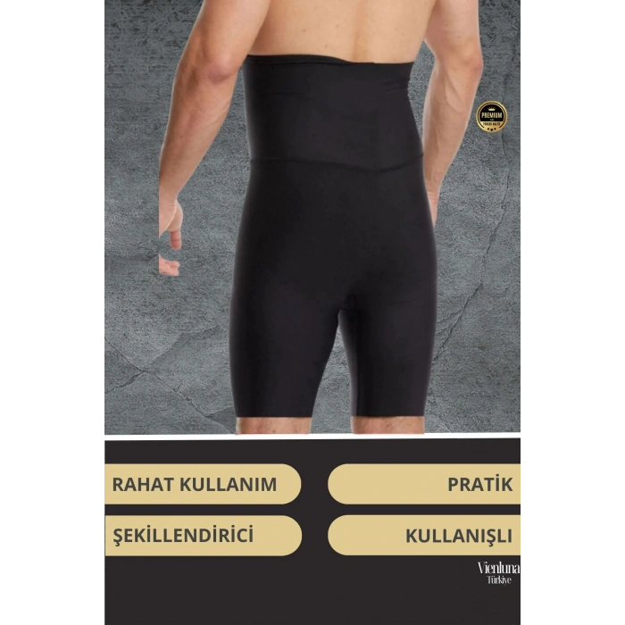 Deluxe Seri Sıkılaştırıcı Toparlayıcı Basen Bel İnceltici Göbek Düzleştirici Erkek Duble Boxer Korse