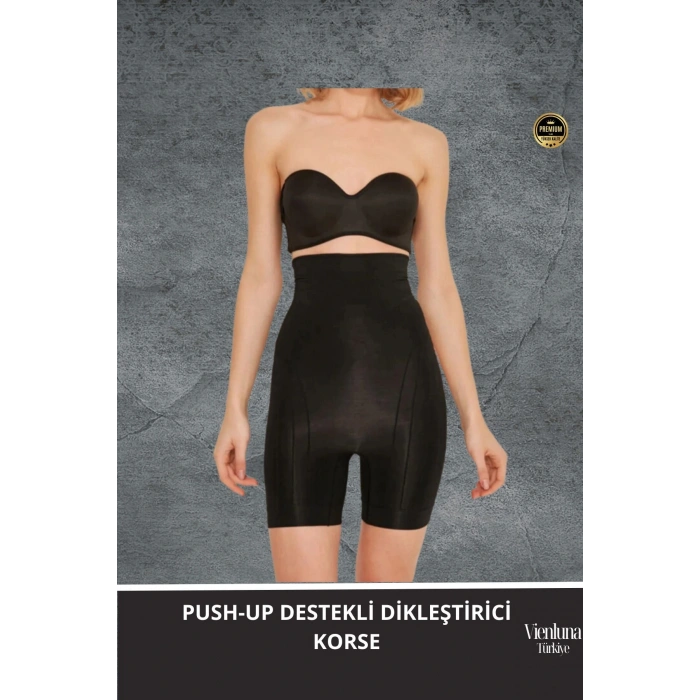 Görünmez Destek Kaymaz Silikonlu Yüksek Bel Kalça Şekillendirici Toparlayıcı Popo Dikleştirici Korse