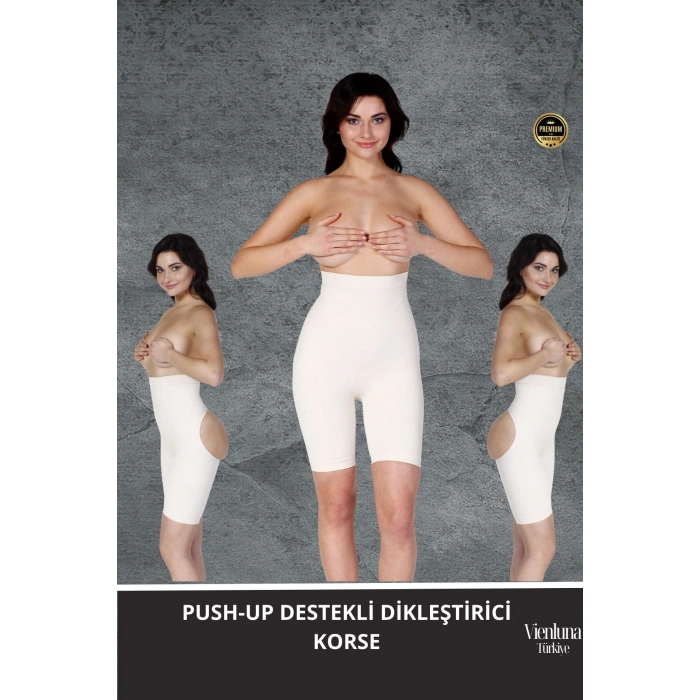 Görünmez Destek Kaymaz Silikonlu Yüksek Bel Kalça Şekillendirici Toparlayıcı Popo Dikleştirici Korse