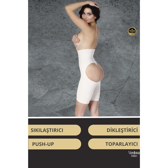 Görünmez Destek Kaymaz Silikonlu Yüksek Bel Kalça Şekillendirici Toparlayıcı Popo Dikleştirici Korse