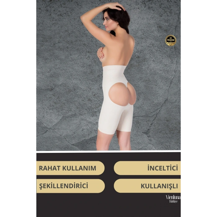 Görünmez Destek Kaymaz Silikonlu Yüksek Bel Kalça Şekillendirici Toparlayıcı Popo Dikleştirici Korse