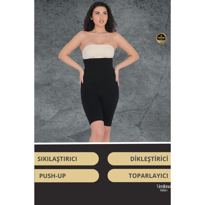 Yüksek Bel Destekli İz Göstermeyen Kaymaz Toparlayıcı İnceltici Popo Dikleştirici  Push-Up Korse