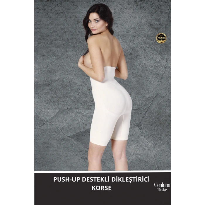 Yüksek Bel Destekli İz Göstermeyen Kaymaz Toparlayıcı İnceltici Popo Dikleştirici  Push-Up Korse