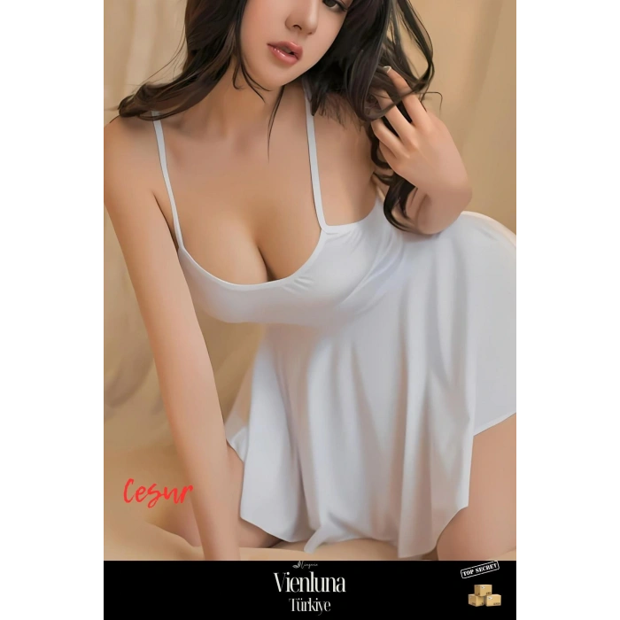 Premium Seri Özel Üretim Modern Lüks Erotik Zarif Rahat Seksi Fantezi Dantelli Penye Gecelik Takım