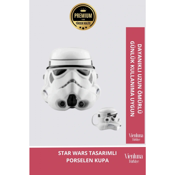 Deluxe Tasarım Dekoratif Estetik Armağan Sevgili Arkadaş Porselen Star Wars Mandalorian Kupa Bardak