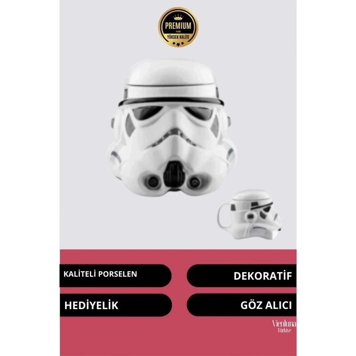 Deluxe Tasarım Dekoratif Estetik Armağan Sevgili Arkadaş Porselen Star Wars Mandalorian Kupa Bardak