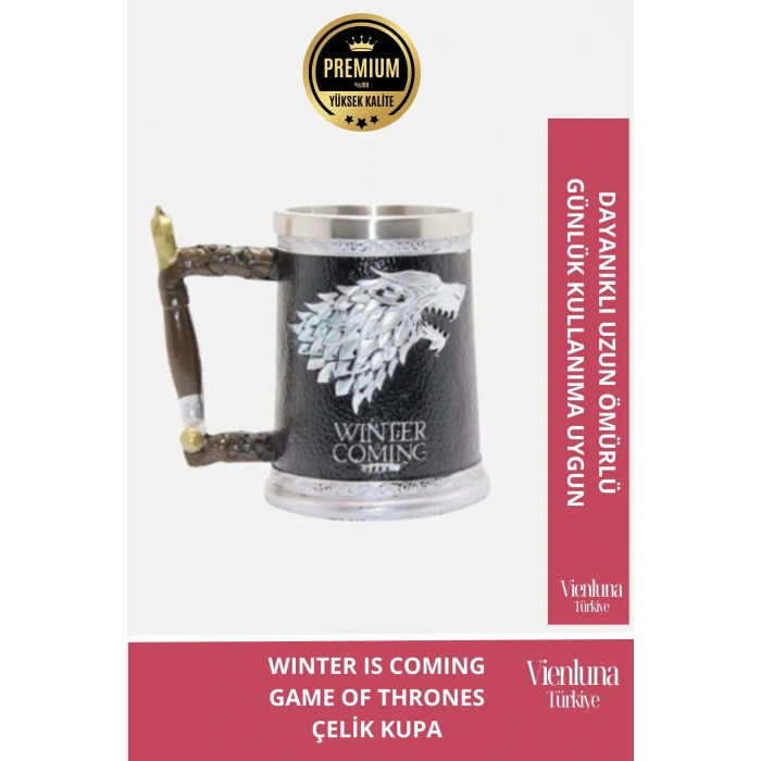 Deluxe Tasarım Dekoratif Estetik Armağan Sevgili Dost Arkadaş Paslanmaz Çelik Got Kupa 14*15 Cm