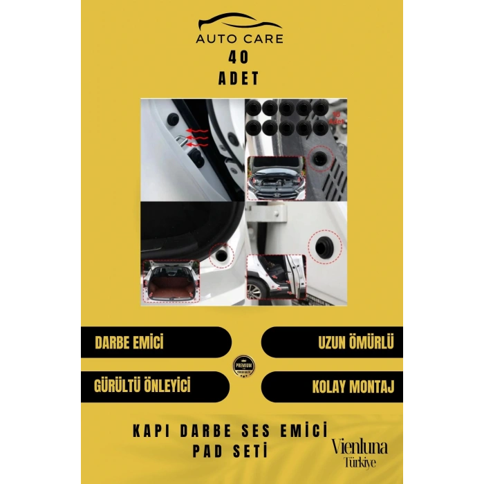 Premium Yüksek Kaliteli Araç Kapı Bagaj Çarpma Gürültü Önleyici Pad Takımı Ses Azaltıcı 40 Adet