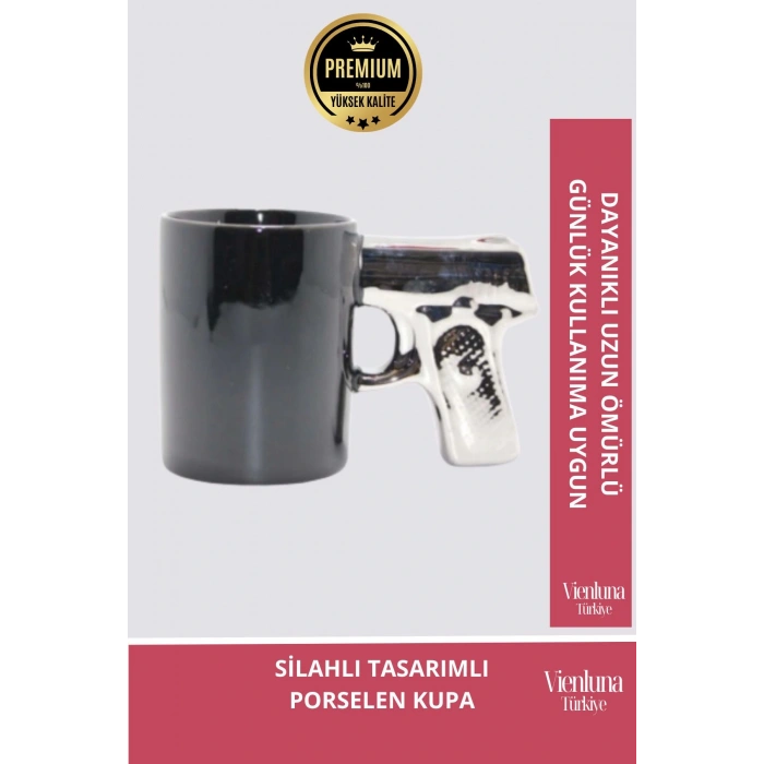 Deluxe Tasarım Dekoratif Estetik Armağan Sevgili Arkadaş Porselen Alfa  Kupa Bardak