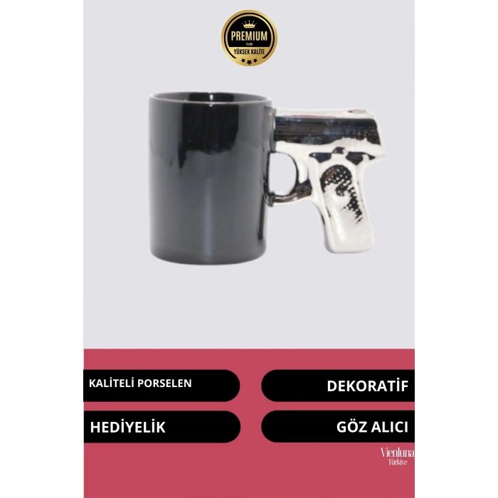 Deluxe Tasarım Dekoratif Estetik Armağan Sevgili Arkadaş Porselen Alfa  Kupa Bardak