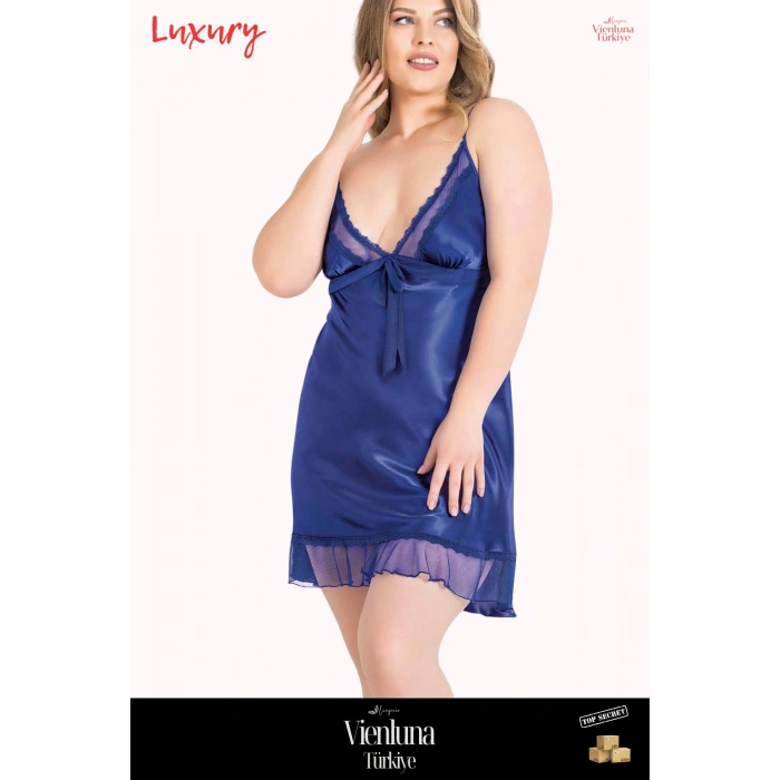 Yeni Sezon Özel Seri Büyük Beden Kadın Fantezi Şık Lüks Modern Rahat Seksi Çekici Kısa Saten Gecelik