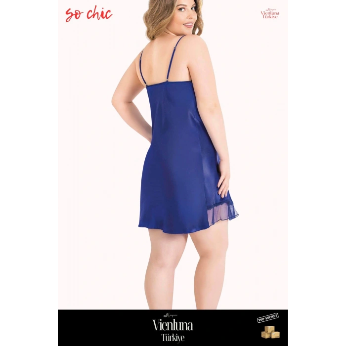 Yeni Sezon Özel Seri Büyük Beden Kadın Fantezi Şık Lüks Modern Rahat Seksi Çekici Kısa Saten Gecelik