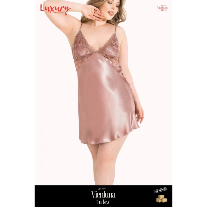 Yeni Sezon Premium Lüks Kadın Fantezi Seksi Şık Erotik Modern Zarif Büyük Beden Kısa Saten Gecelik