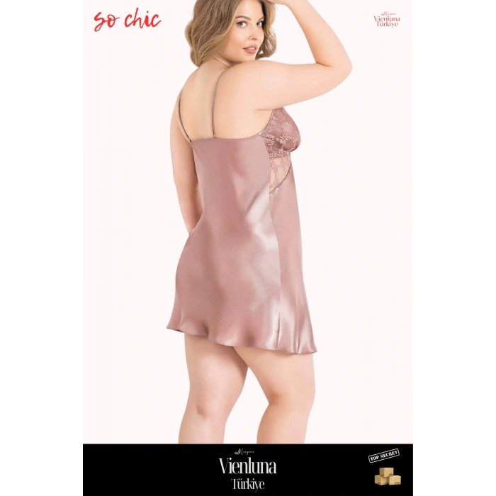 Yeni Sezon Premium Lüks Kadın Fantezi Seksi Şık Erotik Modern Zarif Büyük Beden Kısa Saten Gecelik