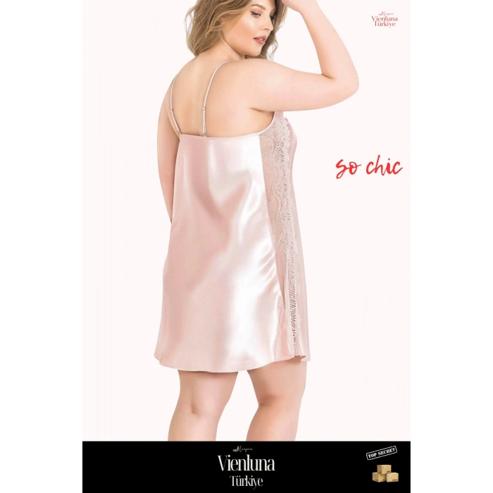 Yeni Sezon Premium Ürün Günlük Şık Lüks Zarif Modern Büyük Beden Çekici Fantezi Kısa Saten Gecelik