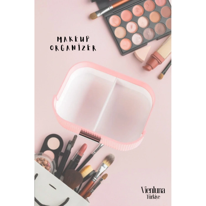 Özel Üretim Makyaj Malzemeleri Organizeri Düzenleyici Saklama Kutusu Pink