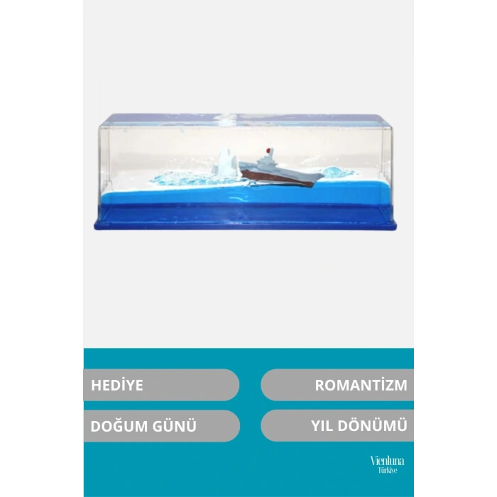 Premium Üretim Batmayan Gemi Yıl Dönümü Aşk Sevgili Doğum Günü Hediye Akvaryum
