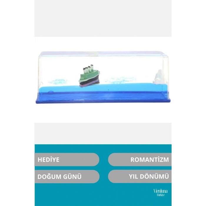 Özel Üretim Batmayan Yeşil Gemi Yıl Dönümü Aşk Sevgili Doğum Günü Hediye Akvaryum