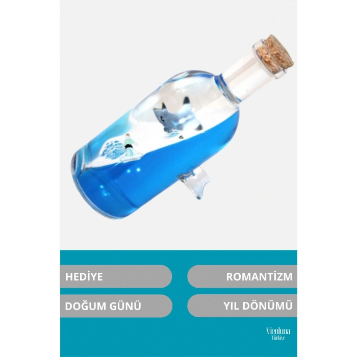 Premium Üretim Batmayan Sörf Gemi Yıl Dönümü Aşk Sevgili Doğum Günü Hediye Şişe Akvaryum