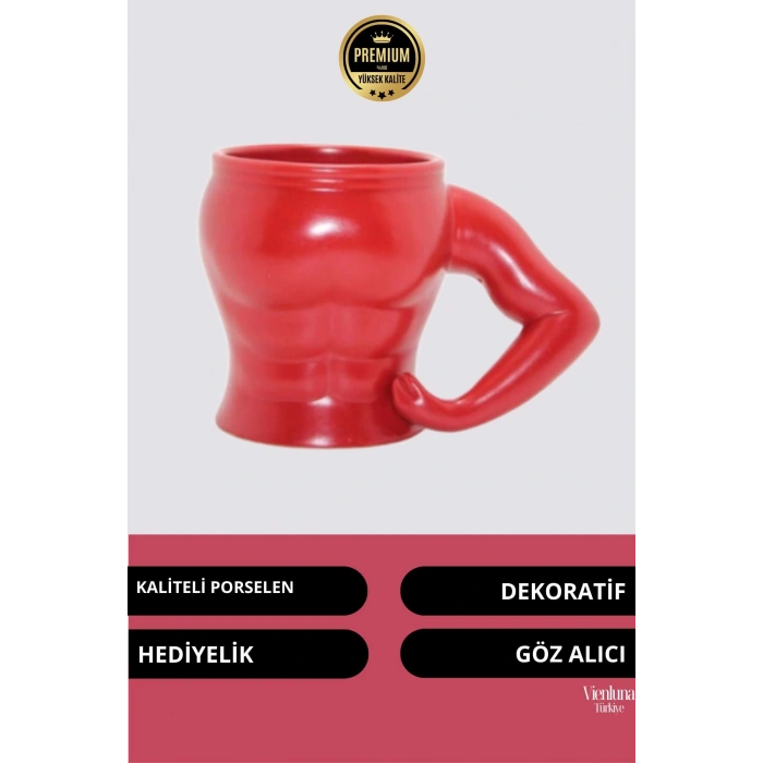 Deluxe Tasarım Dekoratif Estetik Armağan Sevgili Dost Aşk Arkadaş Porselen Vucüt Kupa Bardak