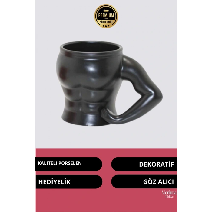 Deluxe Tasarım Dekoratif Estetik Armağan Sevgili Dost Aşk Arkadaş Porselen Vucüt Kupa Bardak