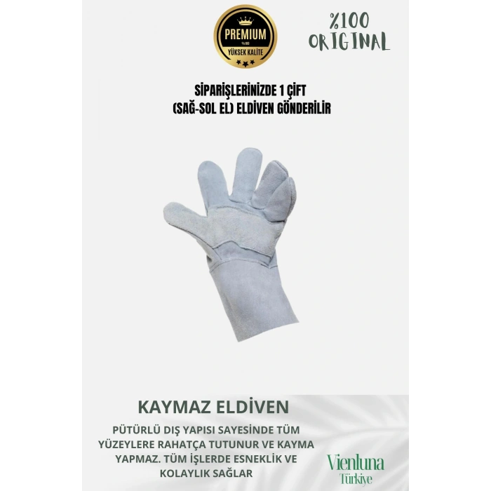 Premium Kalite Yüksek Isı Dayanımlı Kaynak Yangın Waterproof Çok Amaçlı Deri Eldiven