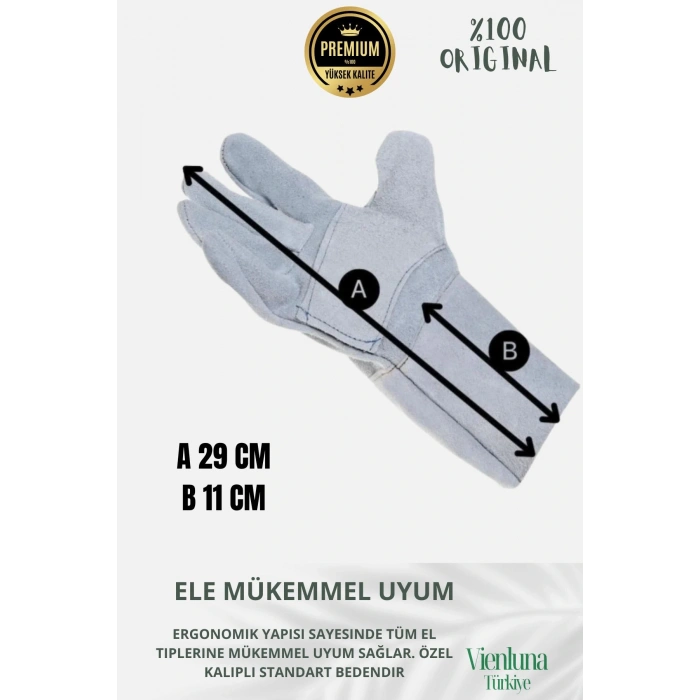 Premium Kalite Yüksek Isı Dayanımlı Kaynak Yangın Waterproof Çok Amaçlı Deri Eldiven