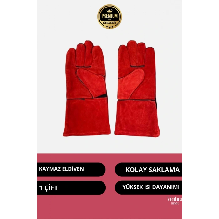 Premium Kalite Yüksek Isı Dayanımlı Kaynak Yangın Waterproof Çok Amaçlı Deri Eldiven