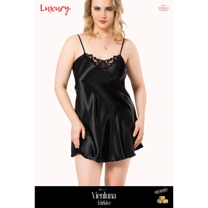 Yeni Sezon Premium Lüks Kadın Fantezi Seksi Şık Erotik Modern Zarif Büyük Beden Kısa Saten Gecelik